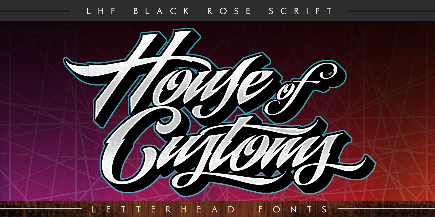 Schriftart LHF Black Rose Script